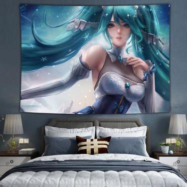 Imagem de Arte de decoração de tapeçaria para pendurar na parede Hatsune Miku 11