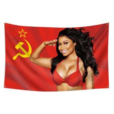Imagem de Tapeçaria, bandeira, pendurada na parede, arte da bandeira de Nicki Mi