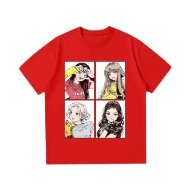 Imagem de Camisetas Pink Kpop BP Jump 2025 Para Meninas, Verão, Alta Qualidade, 