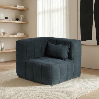 Imagem de Sofá de Canto Modular de Espuma Easybox Cabecasa Madeiraoriginals Cotelê Verde Escuro