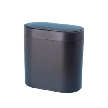 Imagem de Lixeira De Plástico Para Banheiro 6L Preta Automática Oikos