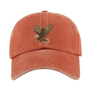 Imagem de Boné De Beisebol Unissex Ajustável Com Estampa De Águia Para Caminhada