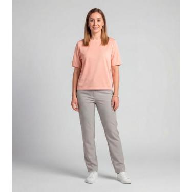 Imagem de Blusa Feminina 100% Poliéster Básica Infinita Cor Rosa, M, Rosa