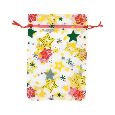 Imagem de Grandes Sacolas De Organza De Natal 10pcs Embalagem Para Presentes Com