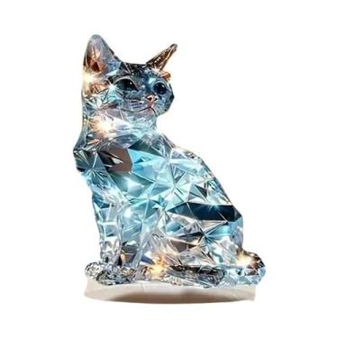 Imagem de Escultura Decorativa De Gato Exótico Para Mesa, Tema Clássico De Anima