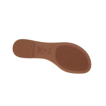 Imagem de Sandália Rasteira Vizzano Feminina Tiras Metalizada, Dourado, 38