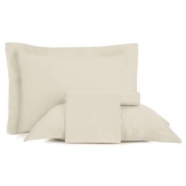 Imagem de Jogo De Cama Queen Altenburg Cetim 300 Fios Bege