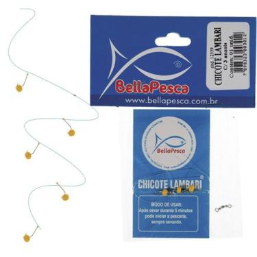 Imagem de Chicotinho para lambari com 5 anzóis - BellaPesca, 10 unidades