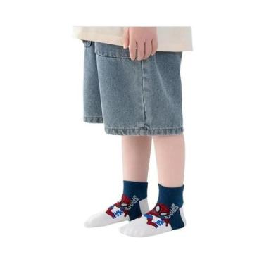 Imagem de Meias De Algodão Para Crianças Marvel Spiderman, 5 Pares, Meias De Ani