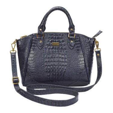 Imagem de Bolsa Feminina Média Transversal Tote Tiracolo Couro Legítimo - Madami