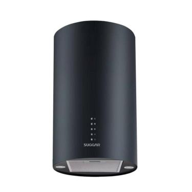 Imagem de Coifa de Ilha Redonda Quartzo Preta 35cm Suggar 110V