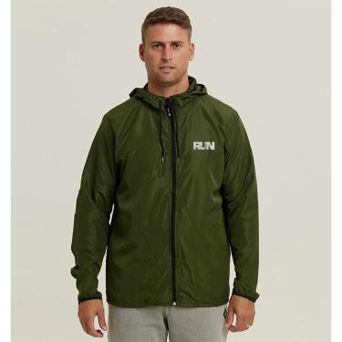 Imagem de Jaqueta Corta Vento Impermeável Masculina Verde WSS Run Energia-Masculino