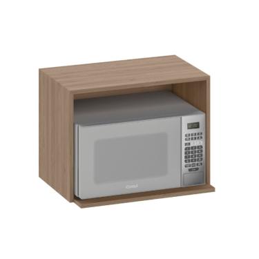 Imagem de Armário Aéreo Nicho para Micro-ondas 58cm Etna Poliman - Carvalho OAK