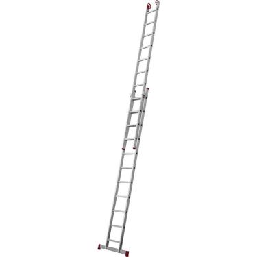 Imagem de Escada Extensiva ESC0620 3 em 1 Alumínio 22 Degraus com Pés Antiderrapantes Prata