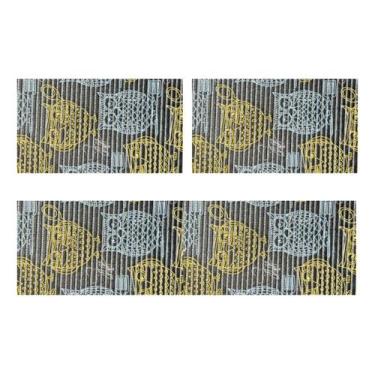 Imagem de Kit 3 Tapetes Cozinha Banheiro Compacto Passadeira Duna Soft Antiderra