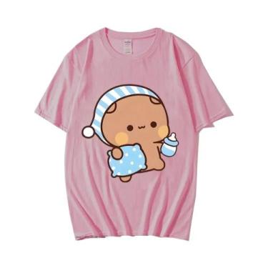 Imagem de Camisetas De Casal Kawaii BuBu Panda DuDu Bear De Manga Comprida Com E