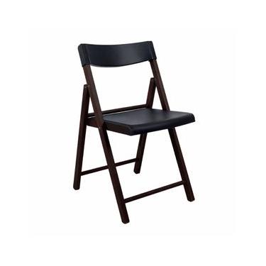 Imagem de Cadeira de Madeira Dobrável Tramontina Potenza Preto Polipropileno