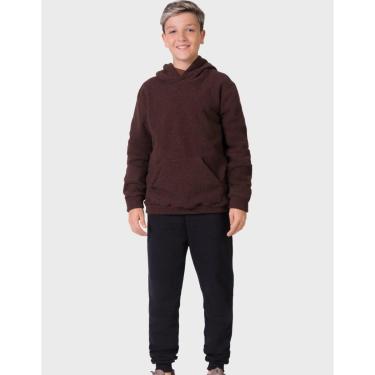 Imagem de Calça Moletinho Punho Com Bolso Inverno Quentinho Moda Dia a Dia Frio - Masculino 4 a 18 anos-Masculino