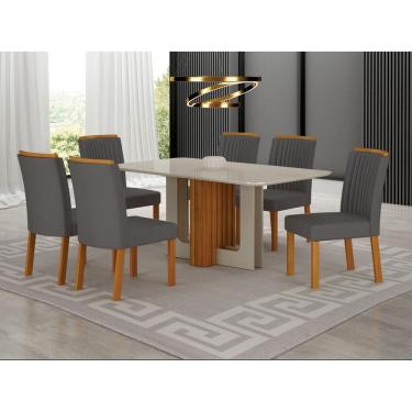 Imagem de Conjunto jantar 6 cadeiras 1,80x090 Izabelle - Arbo Design