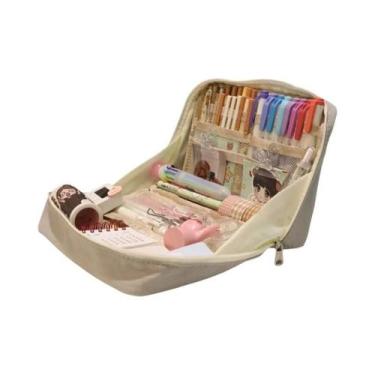 Imagem de Estojo De Lápis De Grande Capacidade Com Múltiplas Camadas 90 graus Bo