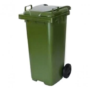 Imagem de Conteiner Lixeira 120L para Resíduos Domésticos com Rodízios Reforçados e Tampa Basculante