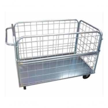 Imagem de Carrinho com Fundo Fechado para Armazenamento com Compartimento Único 500 l em Metal Branco Higipack