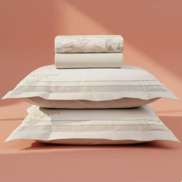 Imagem de Jogo de Lençol Queen Karsten Percal 200 Fios 100% Algodão Estampado Ca