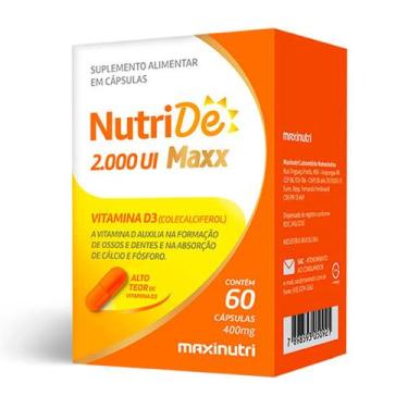 Imagem de NutriDe Vitamina D 2000 UI com 60 Capsulas Maxinutri