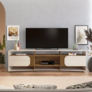 Imagem de Rack para TV até 86 Polegadas MDF 220cm 2 Portas Elegance - Artely