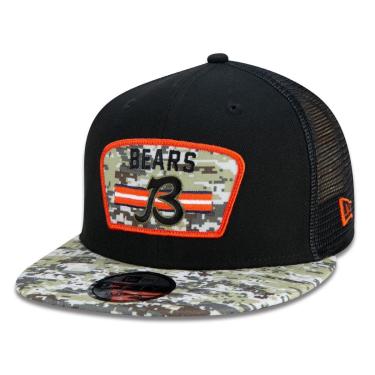 Imagem de Boné 9Fifty Trucker Chicago Bears Salute To Service NFL Snapback Aba Reta New Era Mascu...