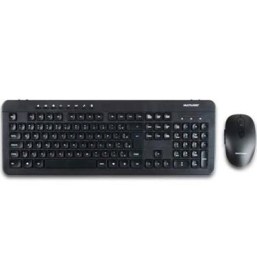 Imagem de Kit Teclado e Mouse sem Fio Recarregavel 2.4GHZ USB Preto TC250 - Mult