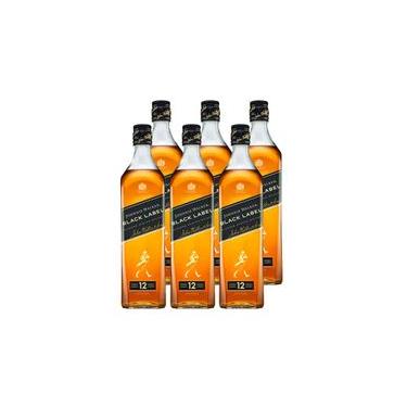 Imagem de COMBO WHISKY JOHNNIE WALKER Black Label 1L - 6 unidades