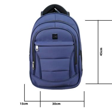 Imagem de Mochila para Notebook OEM Carol em Oxford 45x30x15cm Azul2 Impermeável com Compartiment...
