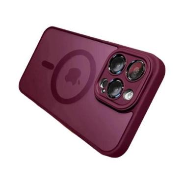 Imagem de Capa Magnética Translúcida Fosca Magsafe Para iPhone 16 pro Max 15 14 