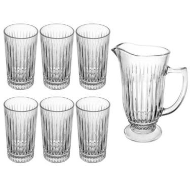 Imagem de Kit Deli Diamond (1 Jarra e 6 copos) Cristal - Lyor, Cristal