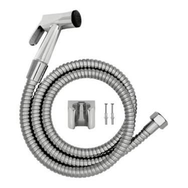 Imagem de Ducha Higiênica Luxo Flexível 1,20m com Gatilho e Engate Metálico Crom
