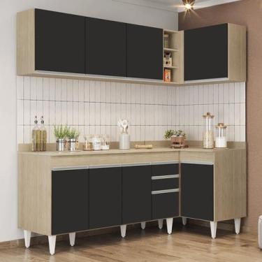 Imagem de Armário de Cozinha Modulado de Canto Esquerdo 4 Peças Cp50 Balcão com 