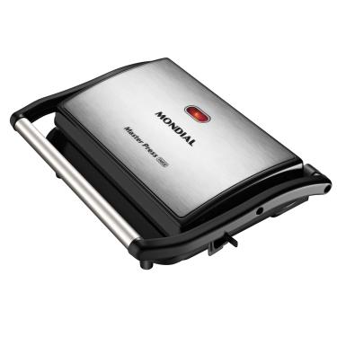 Imagem de Sanduicheira e Grill Mondial Press PG-01-CL 1000W Chapa Antiaderente 3 em 1 Preto