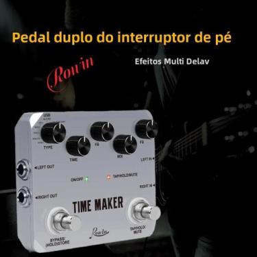 Imagem de Pedal Duplo De Efeitos Para Guitarra E Baixo Com 11 Efeitos, Tap Tempo