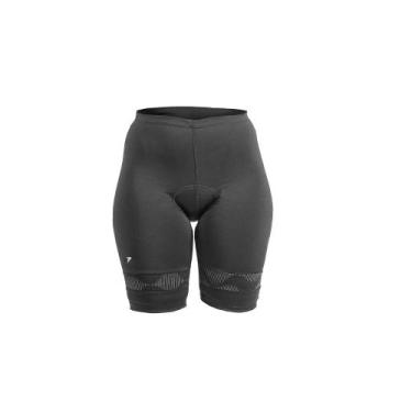 Imagem de Bermuda Poker Ciclista Acolchoada Vênus Feminina - Preto/Vinho, Preto,