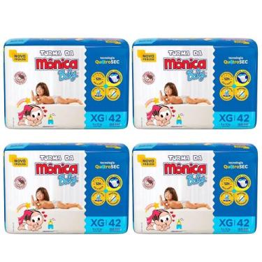 Imagem de Fralda Turma da Mônica Baby Mega Tamanho XG - Pacote com 42 Fraldas De