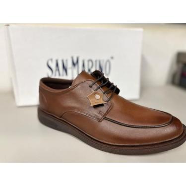 Imagem de Sapato Masculino Couro San-Marino Ref. 18044 - Cor Café, 42