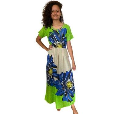 Imagem de Vestido Longo Feminino Festa Social Midi Babado Evangelico - Deeyaa, E
