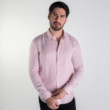 Imagem de Camisa Reserva Linho Tinturado Rosa, G