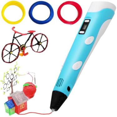 Imagem de Caneta 3d Profissional Uso Adulto E Infantil + 3 Filamentos - Charbs
