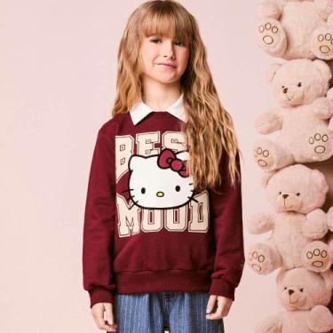 Imagem de Casaco Over Menina Momi em Moletom Estampa Hello Kitty Tamanho:8, 8
