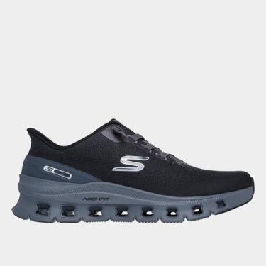 Imagem de Tênis Skechers Arch Fit Glide Step Pro Masculino, Preto, Cinza, 39