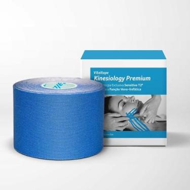 Imagem de Kinésio Vitaltape Premium Azul 5 Cm - Adesivo Hipoalergênico - Fisiovi