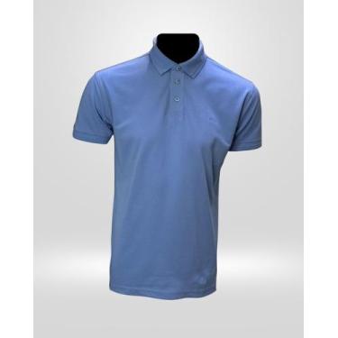 Imagem de Camisa Polo Masculina Gola Crochê Azul Acero - VRS, G