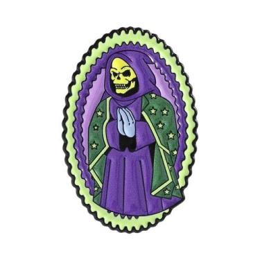 Imagem de Broche De Esmalte De Metal Com Esqueleto De Terror E Virgem Maria, Est